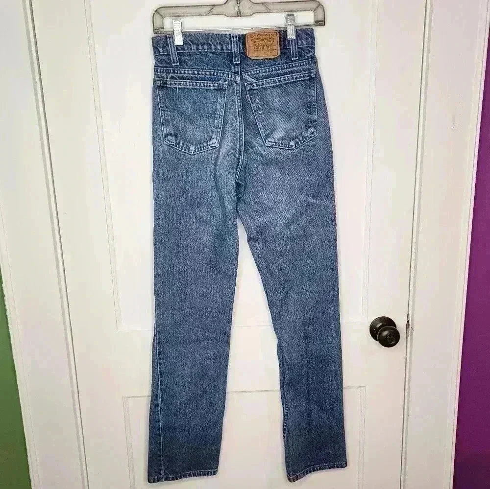 Vintage 80’s Levi's Jeans Orange Tab 718-0216 Student Denim Size 28x33 READ